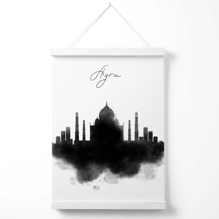 Agra akvarell bybildeplakat med oppheng