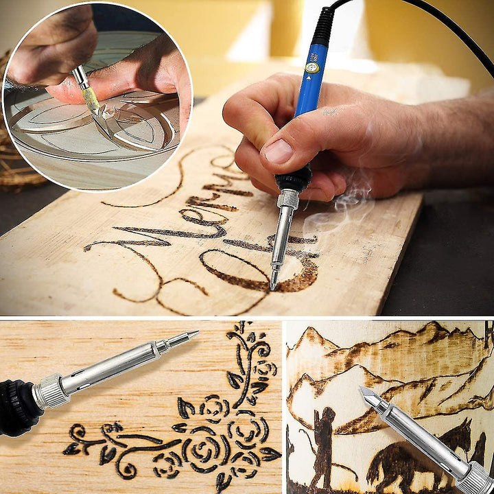 Skanto | Trebrenningssett | Justerbar Temperatur & 28 Spisser | Kreativ Hobby