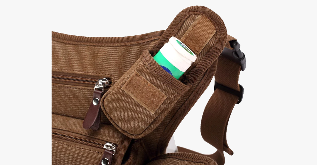 Skanto | Utendørs sports benpose - Laget av 600D polyesterstoffer - PU vanntett - Justerbare og avtagbare benstropper - To sidelommer med glidelås - Multifunksjonell bag