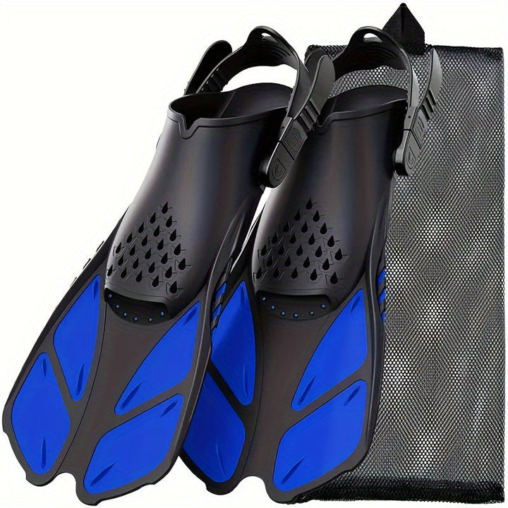 Skanto | Snorkel finner SeaVana Glide | Justerbare & Korte | Åpen Hæl | For Reise & Fritid | Unisex
