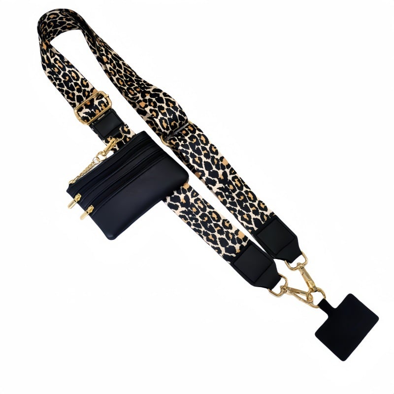 Skanto | Justerbar telefon lanyard crossbody stropp med lommebok