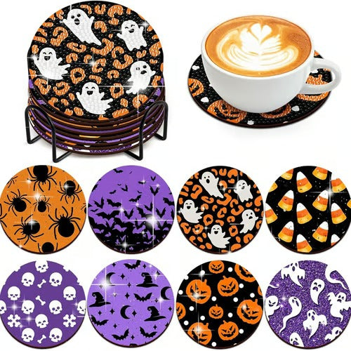 Skanto | SpukMeister Coaster Set — La Halloween-festen din bli fortryllet med magisk fascinasjon og gjester som er begeistret!