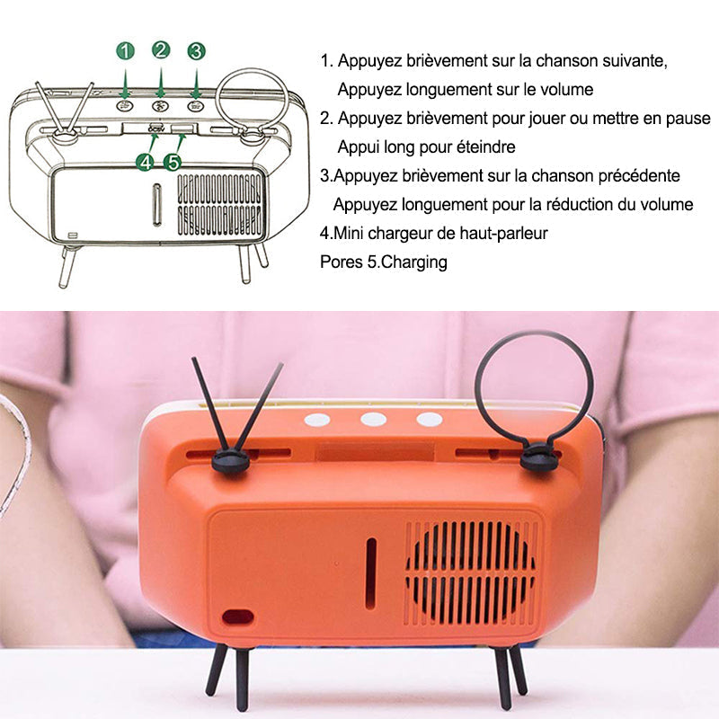 Mobil Høyttaler Retro TV Bluetooth | Skanto