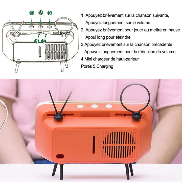 Mobil Høyttaler Retro TV Bluetooth | Skanto