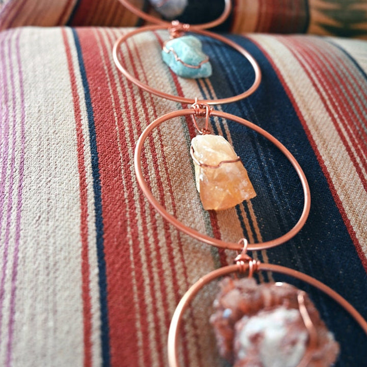 Skanto | Råkrystall 7 Chakra Stein Veggdekor