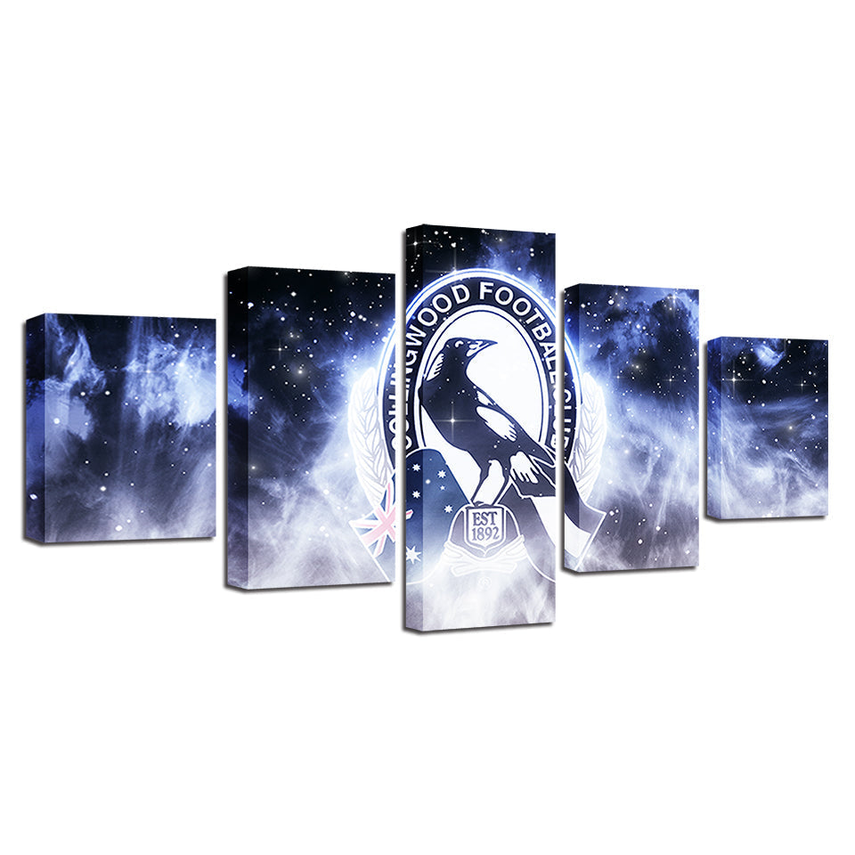 Collingwood Football Club 5 stk - lerret veggkunst maleri | Skanto