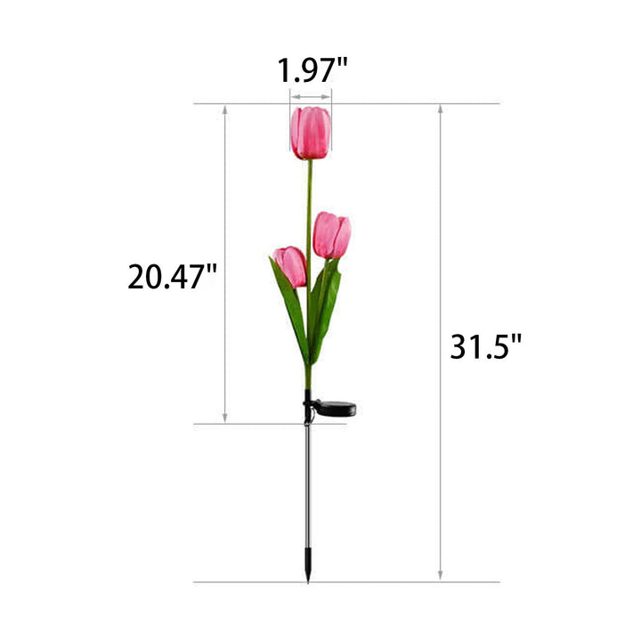 Skanto | Solar Tulip Plenlys Utendørs Hage LED Tulipan Blomsterlys Bakke Stakelandskapslys