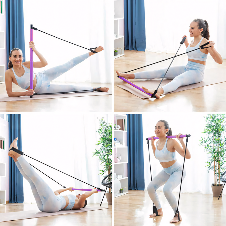 Skanto | Kroppsfasong FlexiBar – Pilates motstandsstang for hjemmetrening