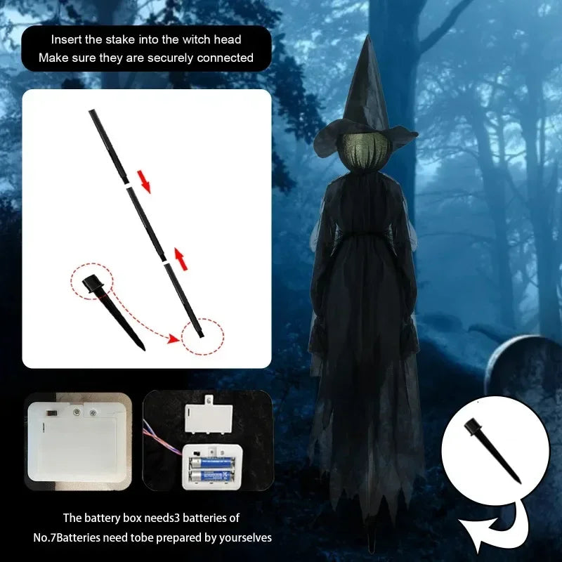 Skanto | Glødende Håndholdt Halloween Heks Dekor