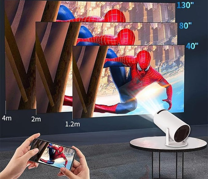UltraScreen - Intelligent 4K-projektor med sømløse tilkoblingsmuligheter for filmer og gaming Skanto