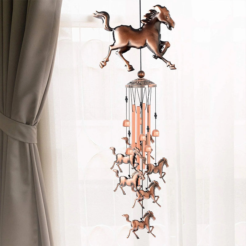 Retro Bronse Hest Vindklokke | Skanto