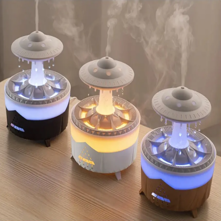 Skanto | UFO Luftfukter | Ultralyd Aromaterapi Diffuser med Fjernkontroll - Grosven