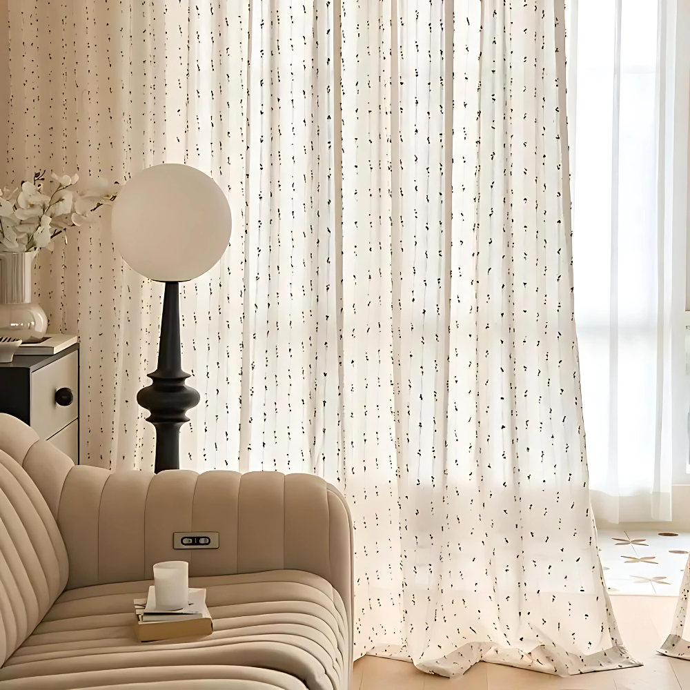 Skanto | Sugar Bean Regnbue Brodert Tyll Gardinpanel