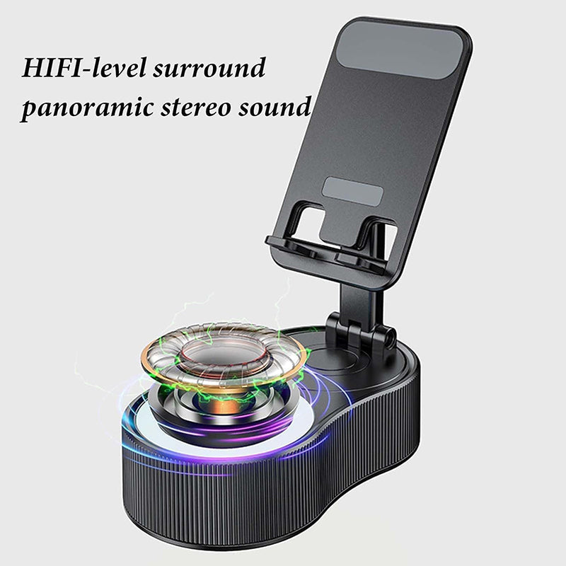 Skanto | 360° Justerbar Telefonsupport med Innebygd Bluetooth Høyttaler
