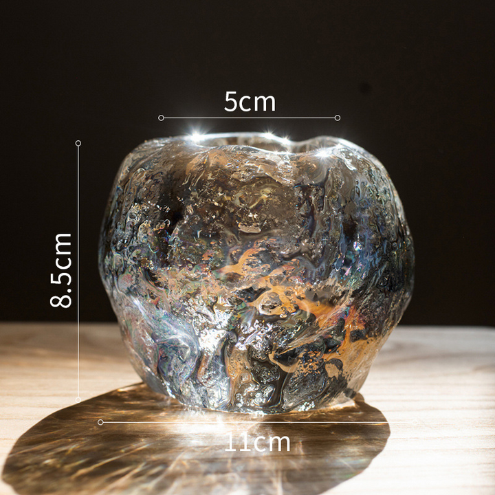 Skanto | Glass Tealight Holder – Dekorativt Lysestake laget av Klart Glass for Koselig Belysning