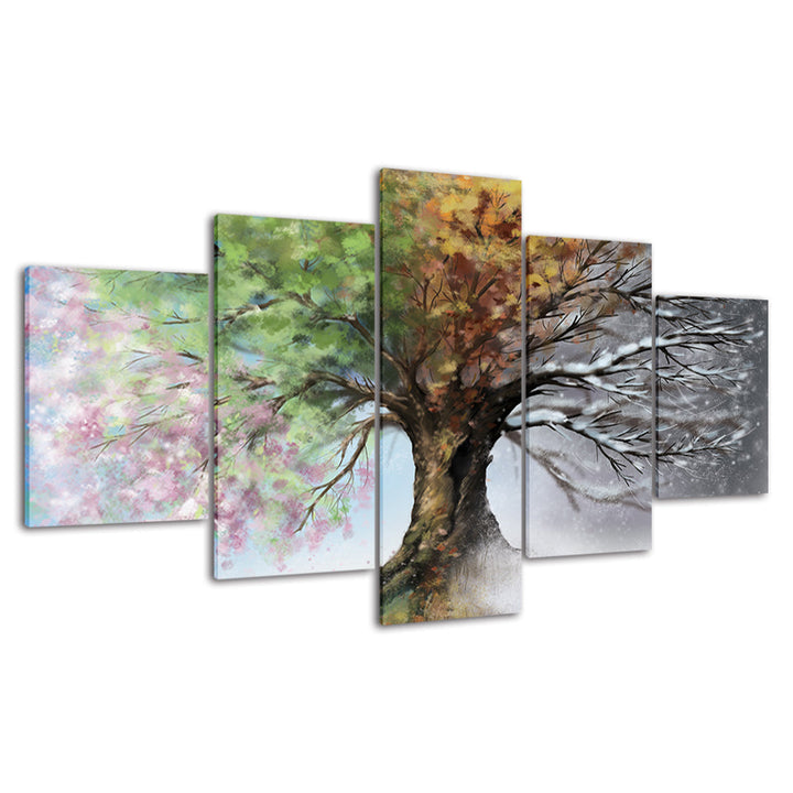 All Season Tree - Lerret Veggkunst Maleri | Skanto