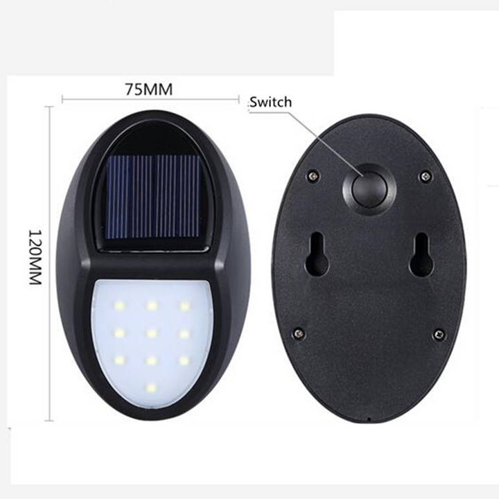Skanto | Solar LED Vegglampe for Utendørs – Værbestandig, Energisparende og med Bevegelsessensor