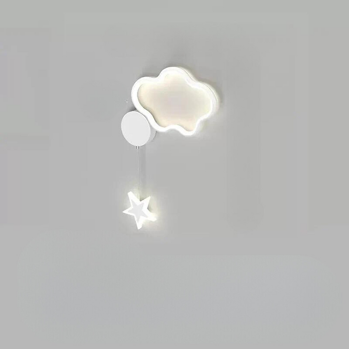LumiDroom - Magisk Vegglampe med Stjerner og Måne Skanto