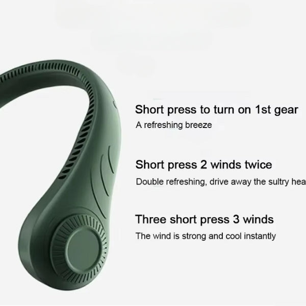 Bærbar Nakkeventilator - Håndfri Kjøleventilator for Personlig Komfort | Skanto