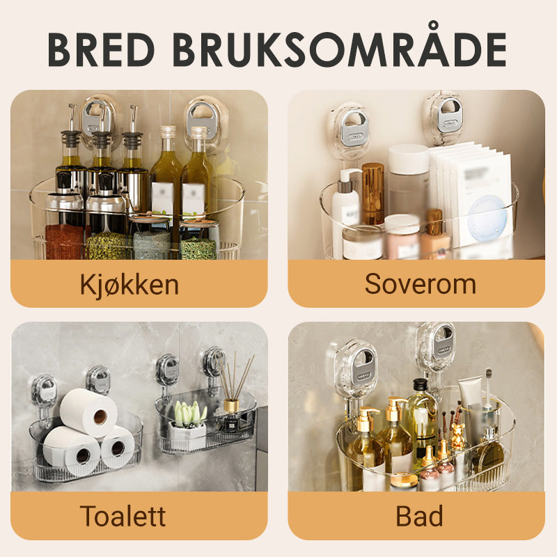 Skanto | Oppbevaringsstativ med sugekopp og dreneringshull