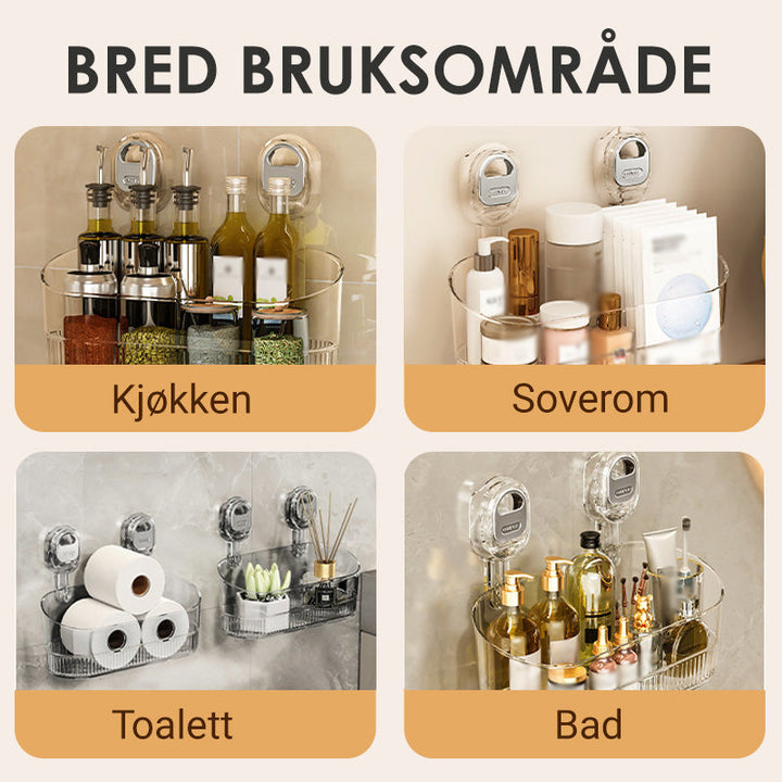 Skanto | Oppbevaringsstativ med sugekopp og dreneringshull