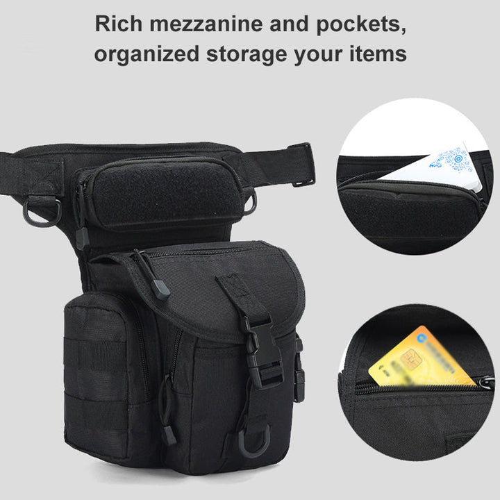 Skanto | Nylon Vanntett Menn Taktisk Livbånd Leg Travel Belt Bag