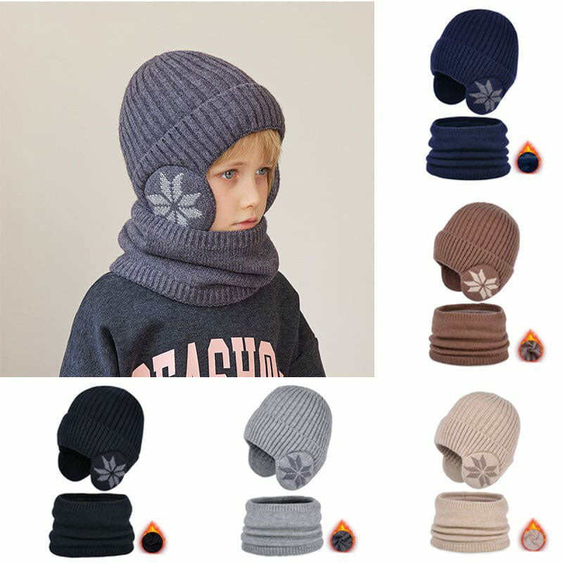 Skanto | Vinter Beanie Hue Skjerf Sett Varm Strikket Hue