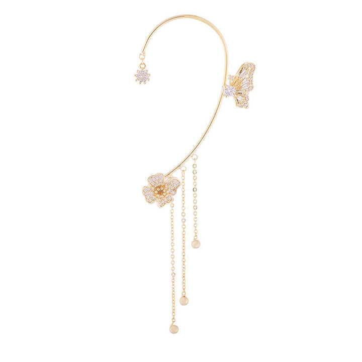 Skanto | Butterfly Blomst Rem Style Zircon Øredobber
