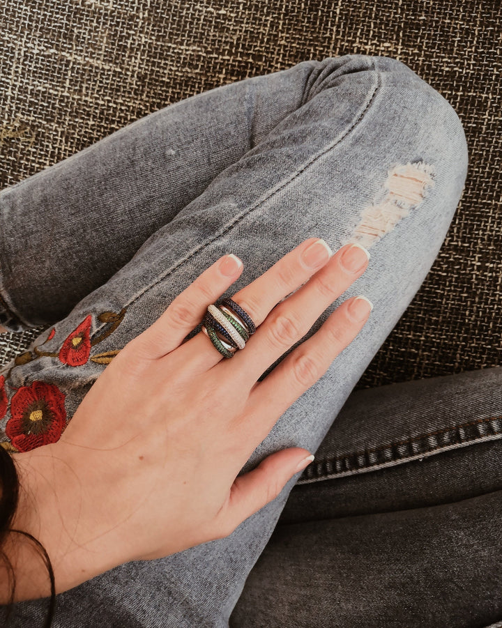 Skanto | Monaco Design Luksuriøs Statement Stabil Ring For Kvinner