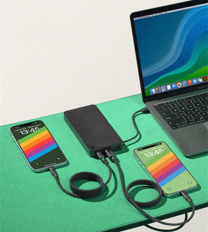 Skanto | Neste-generasjons høy-kapasitets 30W hurtiglader powerbank med innebygd kabel