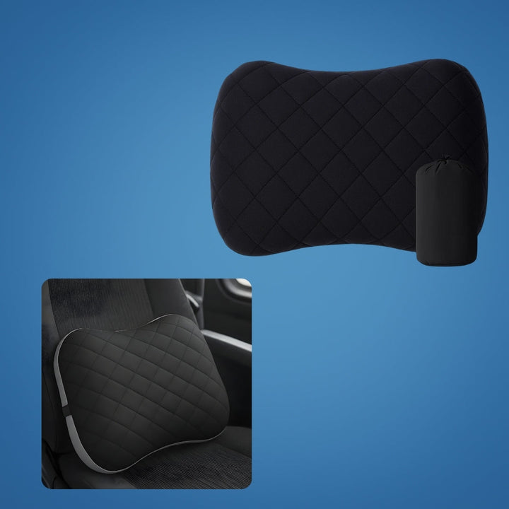 Ergonomisk nakke støtte – Oppblåsbar og lett – Lindrer nakkesmerter – Kompakt for fly og tog Skanto