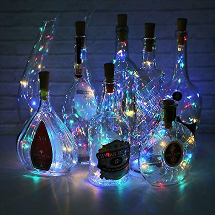 Skanto | LED Vinflaske Lys Kork Nattlys DIY Dekor Løft - 5/10PCS