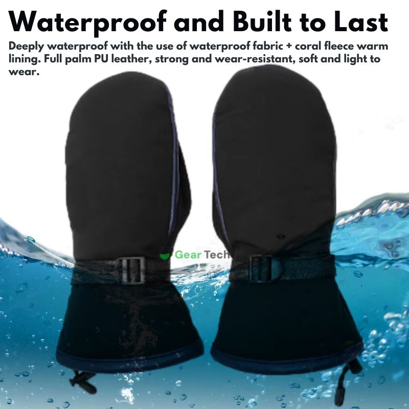 Norvo | Elektrisk oppvarmet håndvarmerhansker | Dobbeltsidig oppvarming, vanntett og USB-oppladbar for ski, fotturer, votter og daglig bruk