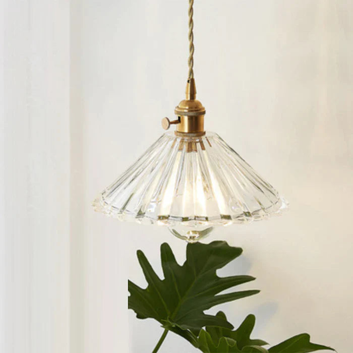 OpulentGlow Pendel – Elegant Glass Henge Lamp Skanto