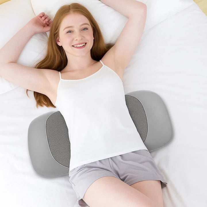 SpineEase | Lumbal støtte minneskum pute – Rygg smerte lindring – Pustende trekk – Ergonomisk søvn hjelp Skanto