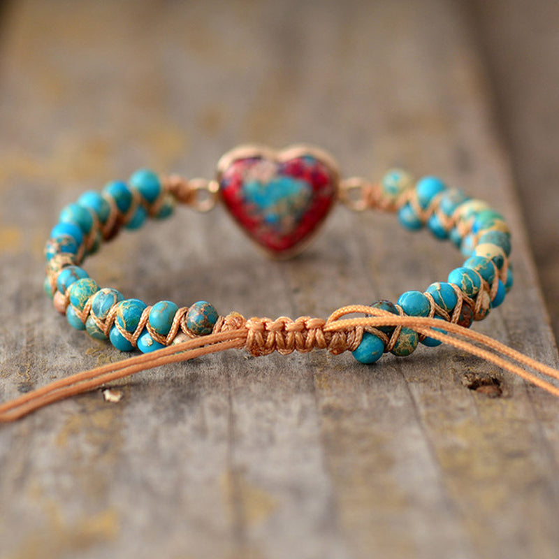 Skanto | Passionate Heart-Jasper Armbånd