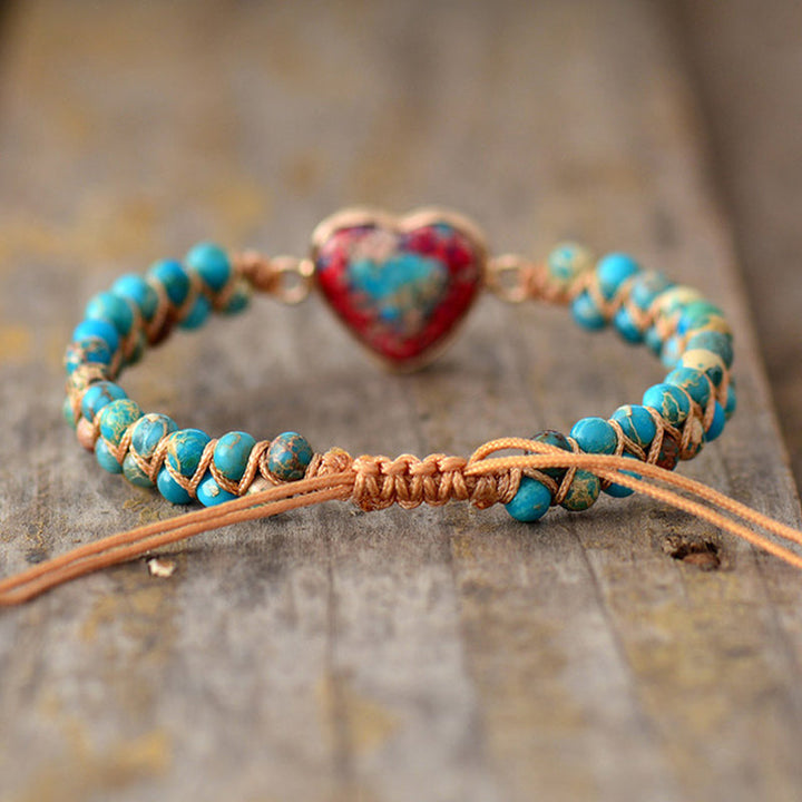 Skanto | Passionate Heart-Jasper Armbånd