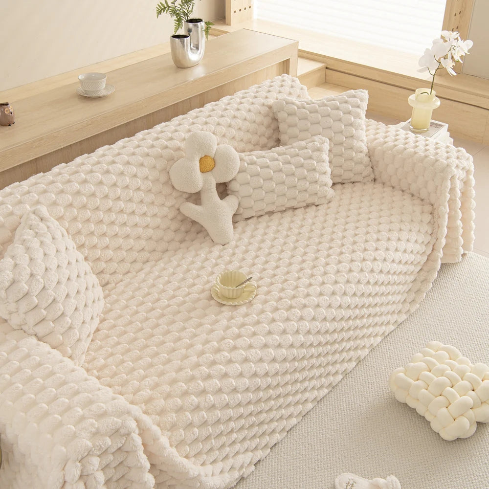 Skanto | Plysj Kanin Fusk Sofa Trekk