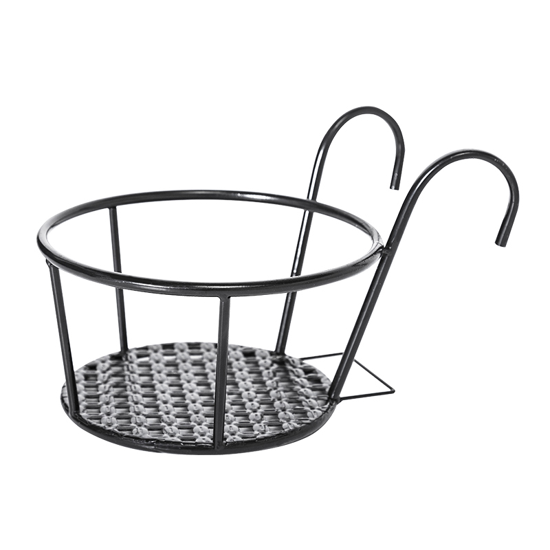 Skanto | Hengeplantekurv laget av metall – Balkong Blomsterpotte med krok for hage og terrasse