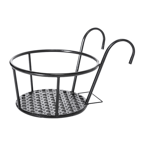Skanto | Hengeplantekurv laget av metall – Balkong Blomsterpotte med krok for hage og terrasse