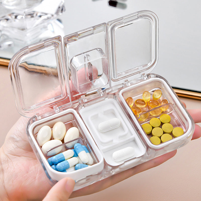 Rektangulær Pill Case Organizer Beholder | Skanto