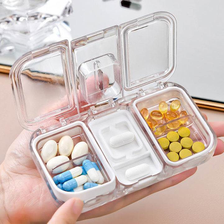 Rektangulær Pill Case Organizer Beholder | Skanto