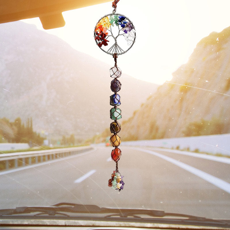 7 Chakra Stein Healing Crystal Tree of Life Dekorasjon | Skanto