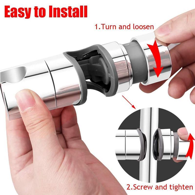 Justerbar dusjhodeholder for glidestang | Skanto