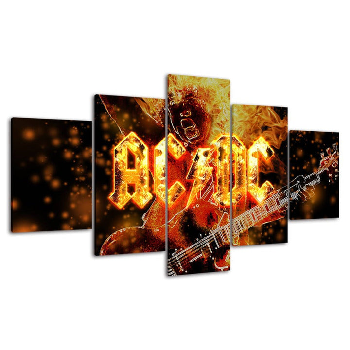 ACDC - Lerret Veggkunst Maleri | Skanto