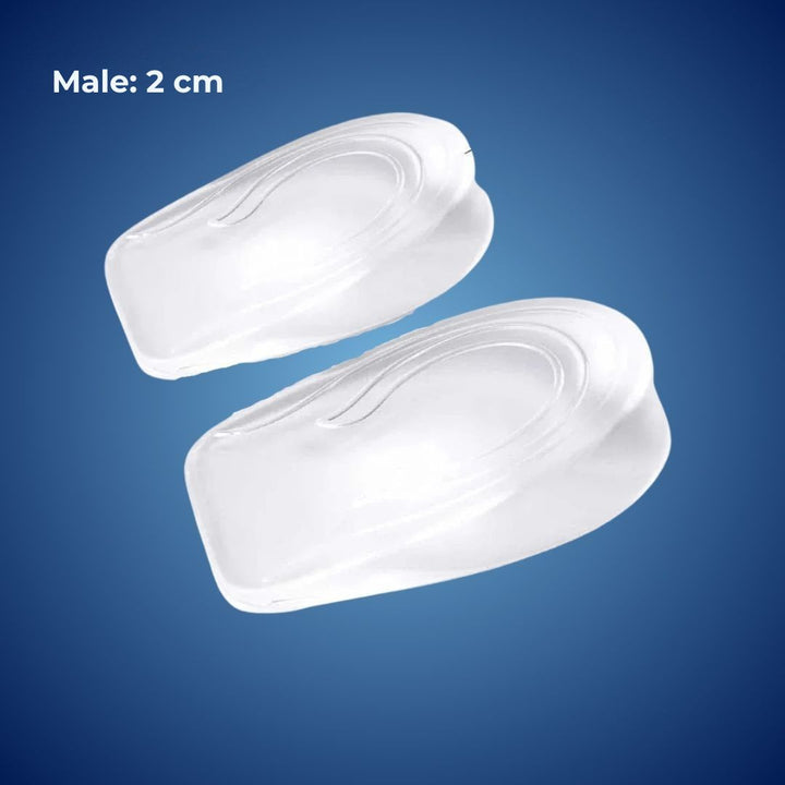 LiftComfort Silikon Gel Hæløkningsinnlegg | Høydeøkning - Smertelindring for Plantar Fasciitis - Støtdemping - Bedre Holdning Skanto