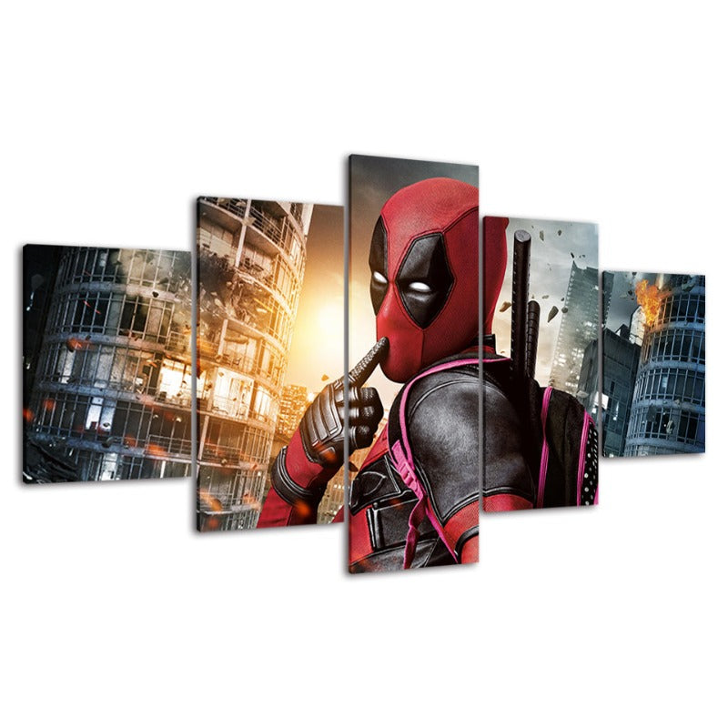 5 stk Deadpool - lerret veggkunst maleri | Skanto