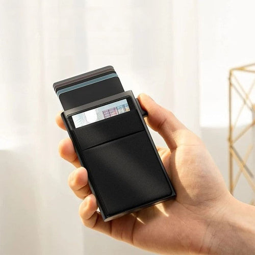 Minimalistisk RFID-blokkerende kortholder lommebok - Design med opptil 8 kort kapasitet Skanto