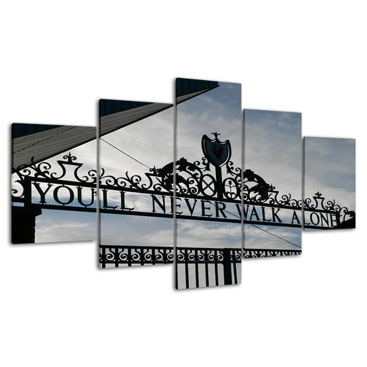"You'll Never Walk Alone" 5 Piece Canvas Wall Art Painting | Skanto
