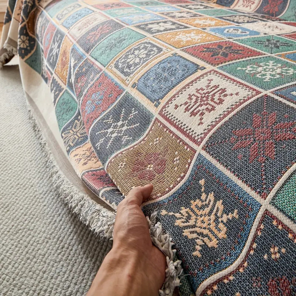 Skanto | Geneva Boho Strikket Sofa Deksel